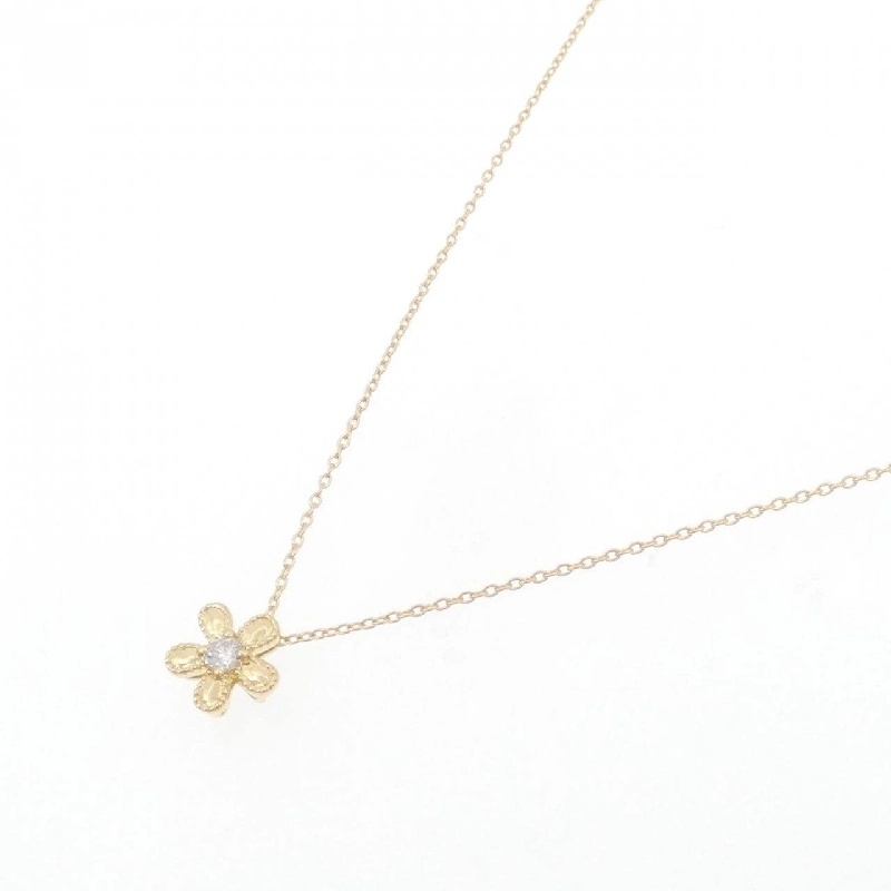 K18YG Hoa Kim Cương Dây Chuyền 0.07CT - Hàng hiệu Chính hãng 868288