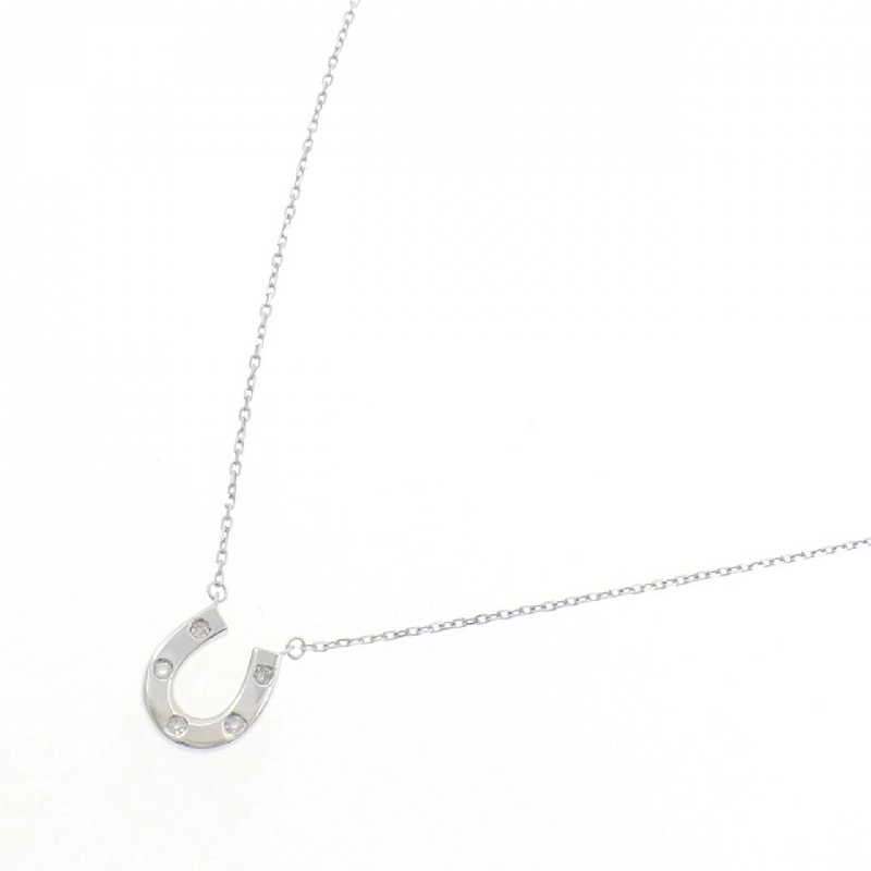K14WG Dây chuyền kim cương hình móng ngựa - Hàng hiệu Authentic 858313