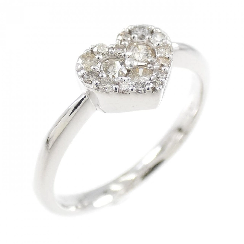 Nhẫn kim cương hình trái tim K18WG 0.20CT 670006