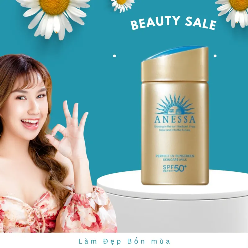 Sữa Chống Nắng Anessa Perfect UV Sunscreen SPF50+ PA++ Dưỡng Da Kiềm Dầu 60ml chính hãng 571423