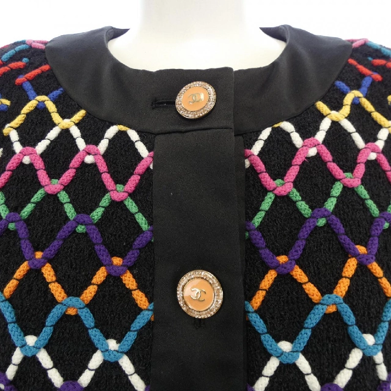 【Mã giảm giá】Áo khoác không cổ CHANEL 642489