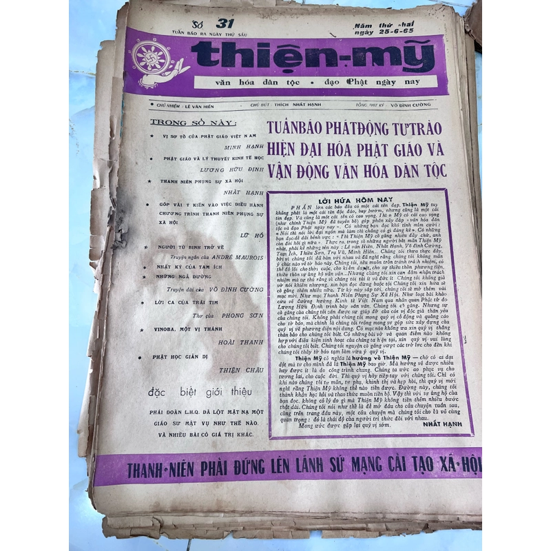 Báo Thiện Mỹ và Hải Triều Âm (Nhất Hạnh chủ bút) 500105
