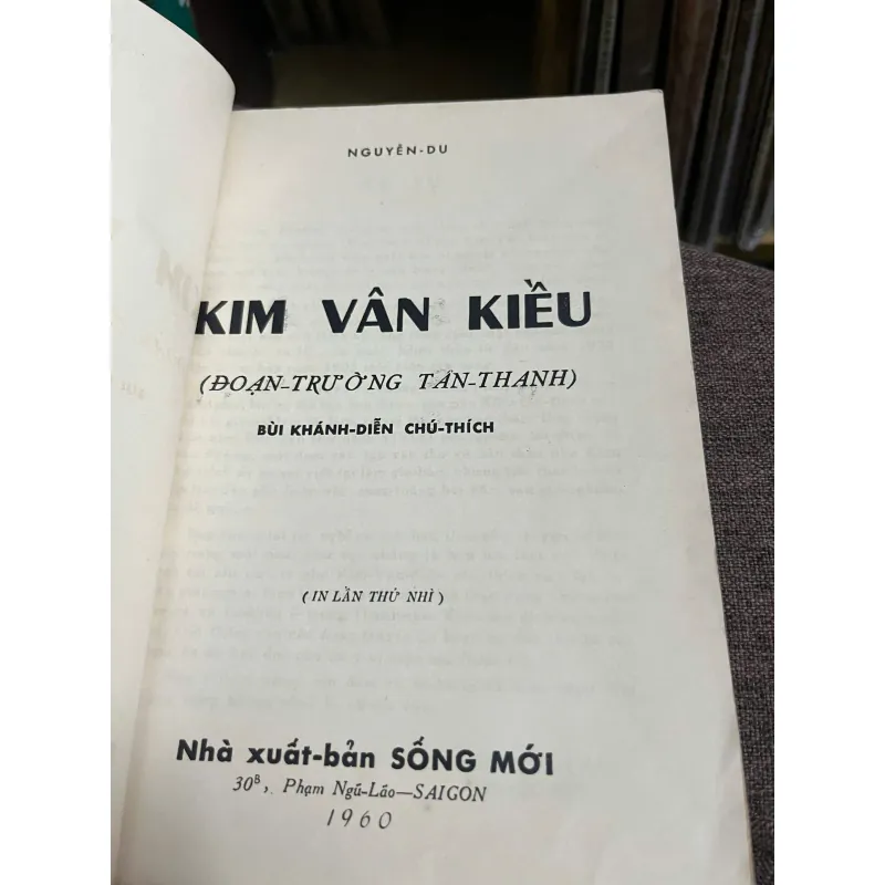bản đặc biệt-Kim Vân Kiều (Đoạn Trường Tân Thanh)-Nguyễn Du-Bùi Khánh Diễn chú thích 1960 603625