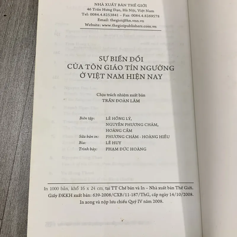 Sự biến đổi của tôn giáo tín ngưỡng ở việt nam hiện nay. 3a1 757029