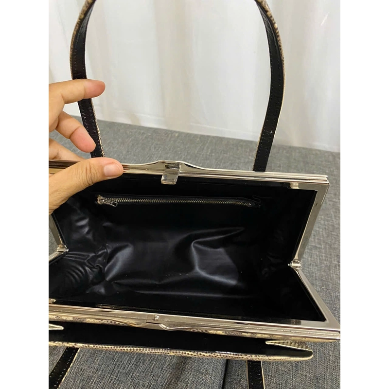 Túi cốp tắc kè bông 26*19*10 màu trắng đặc sắc 99% Chameleon skin bag  464047