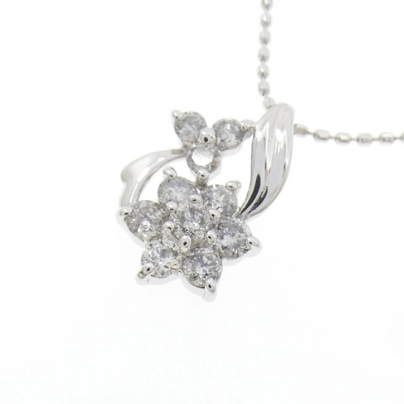 K18WG Hoa Kim Cương Dây Chuyền 0.50CT - Hàng hiệu Chính hãng 856241