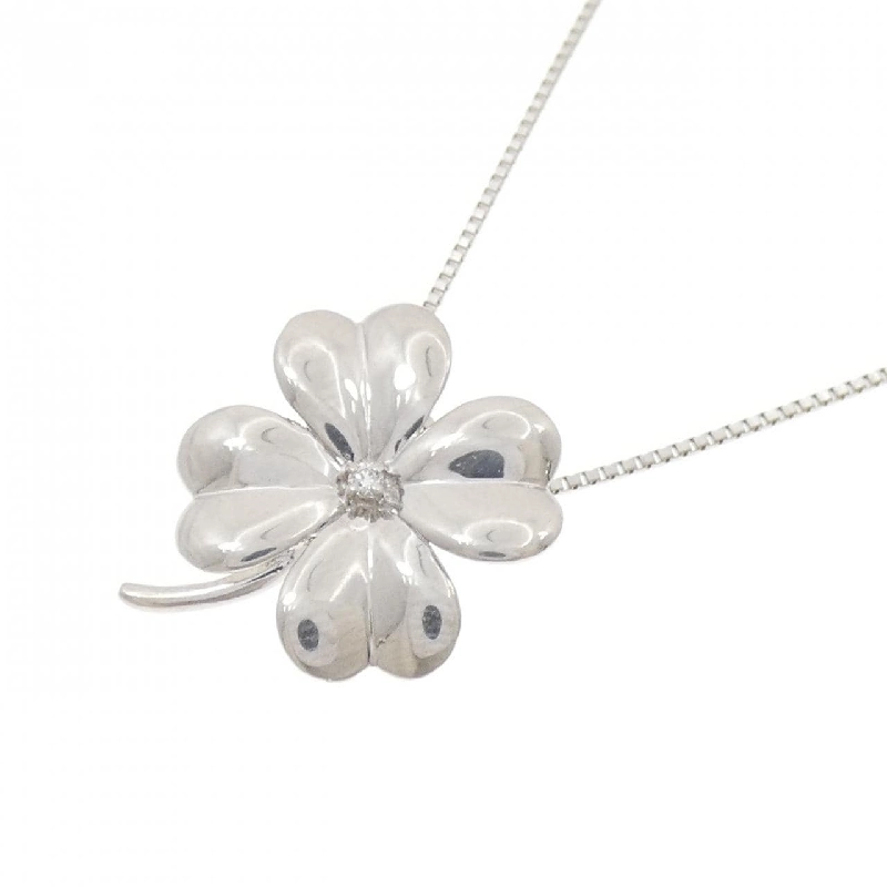 Dây chuyền kim cương PT900/PT850 hình cỏ ba lá 0.01CT - Hàng hiệu Chính hãng 857940