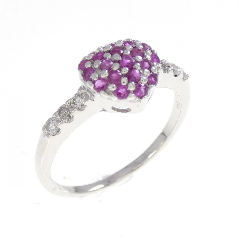 Nhẫn Ruby hình trái tim K18WG 0.30CT - Hàng hiệu Chính hãng 846832