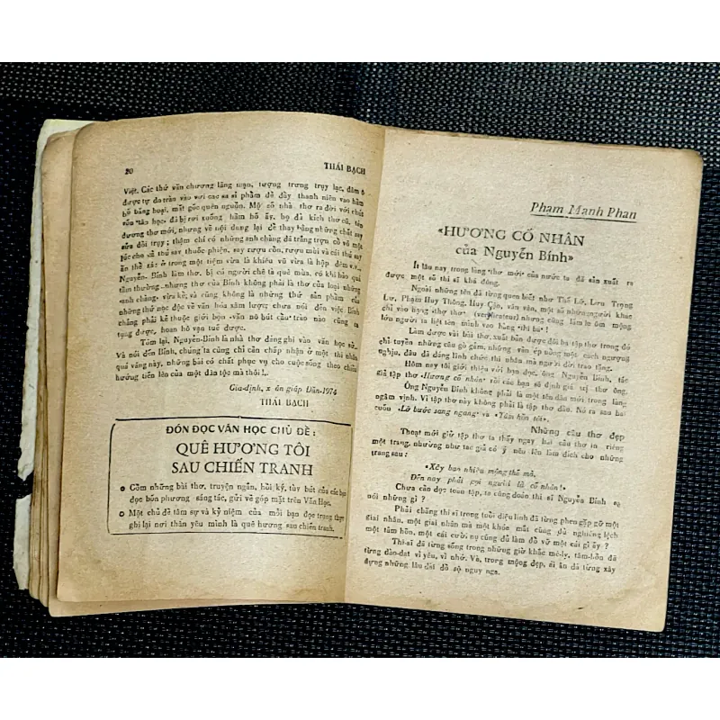 NGUYỄN BÍNH - Tạp chí VĂN HỌC miền Nam trước 1975 996838