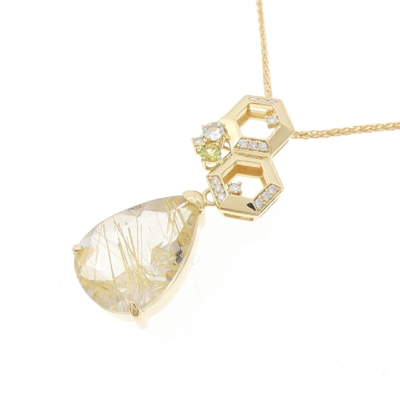 K18YG Đá thạch anh rutile - Hàng hiệu Authentic 846298