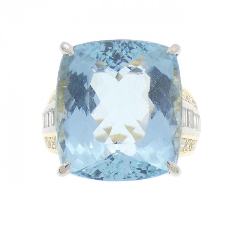 Nhẫn Aquamarine K18YG/PT900 13.40CT - Hàng hiệu Chính hãng 851991