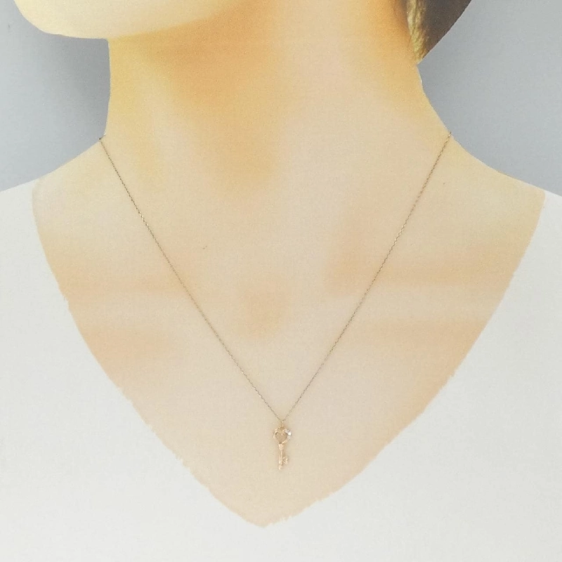 K10PG Khóa × Trái tim Dây chuyền Kim cương - Hàng hiệu Chính hãng 856805