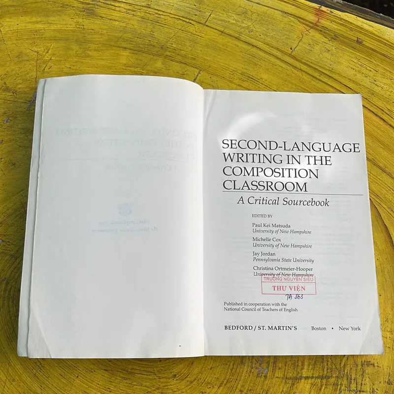 SECOND-LANGUAGE WRITING IN THE COMPOSITION CLASSROOM A CRITICAL SOURCEBOOK 737781
