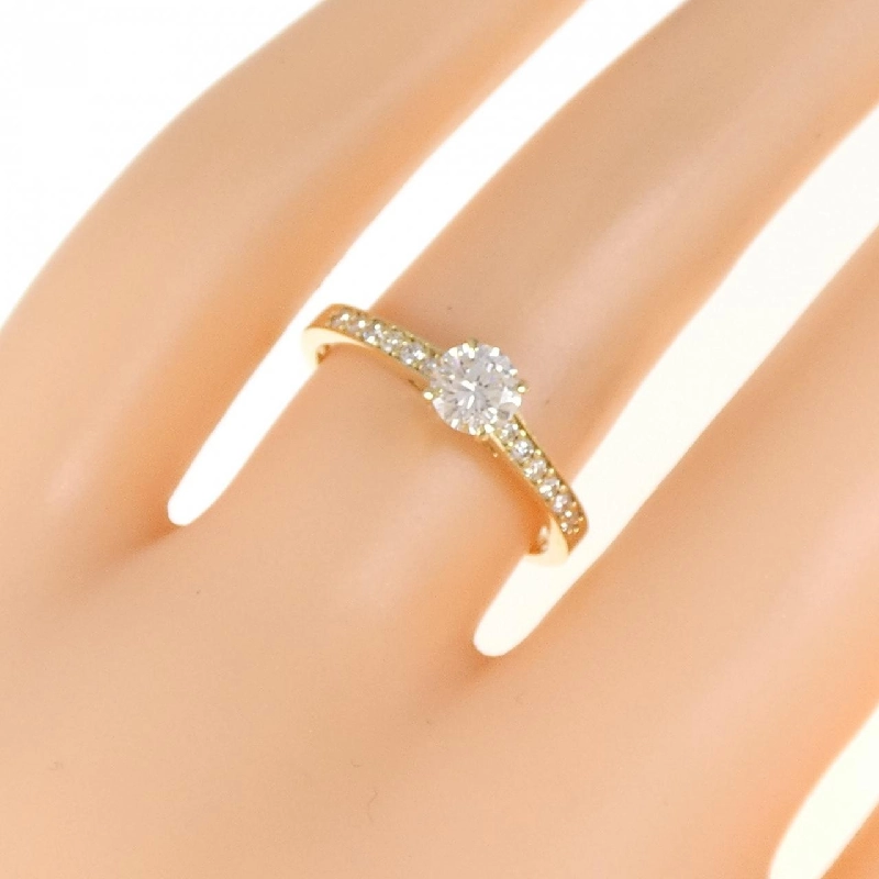 Nhẫn kim cương K18YG 0.368CT 672639