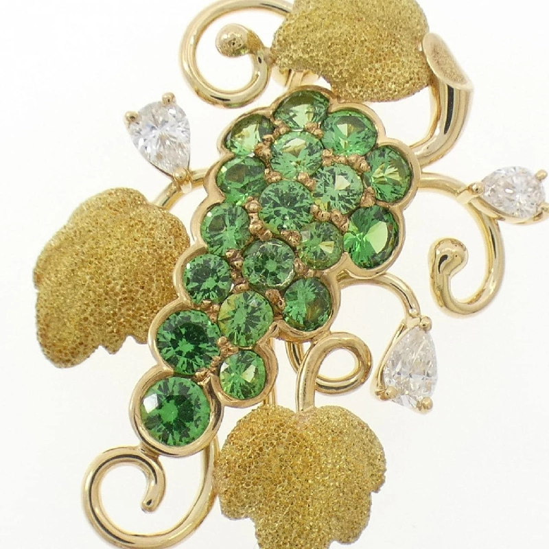 K18YG Garnet Brooch 1.45CT - Hàng hiệu Authentic 872183