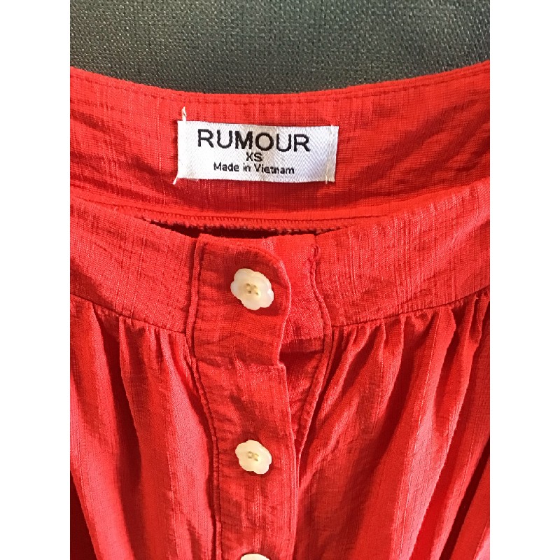 Đầm màu đỏ linen RUMOUR. Thích hợp cho người từ 55kg trở xuống 46016