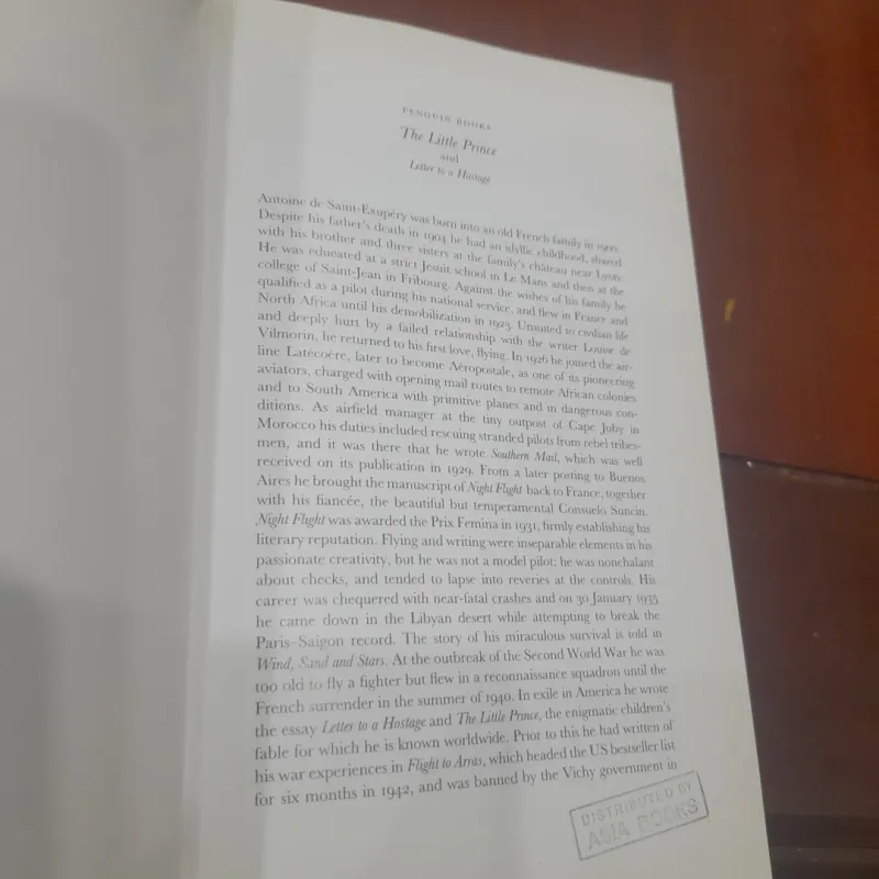 Antoine de Saint Exuppéry - THE LITTLE PRINCE 747511