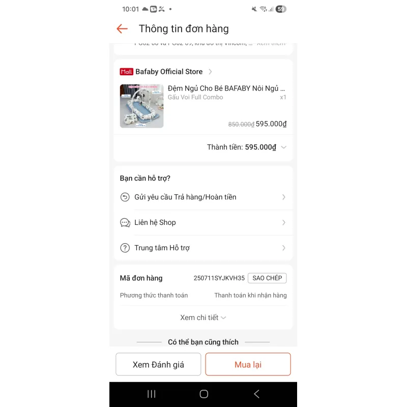Đệm ngủ cho bé xanh dương 1023247
