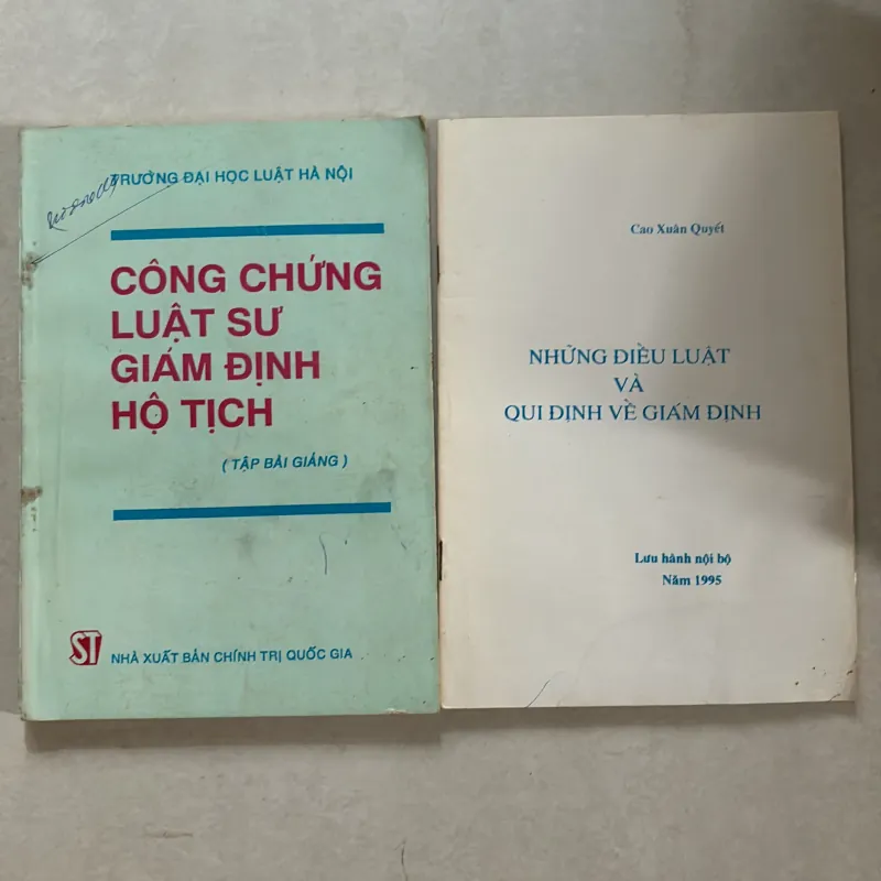 Tập bài giảng công chứng luật sư giám định hộ tịch (2 cuốn) 801009