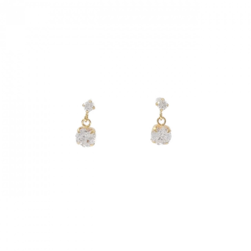 K18YG Bông tai Cubic - Hàng hiệu Chính hãng 870301