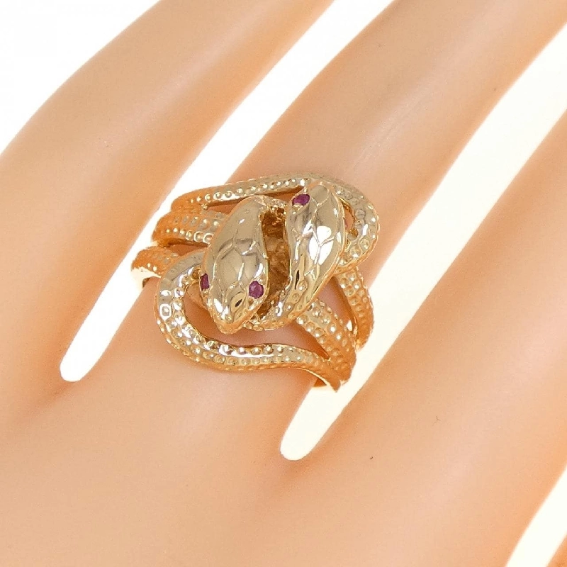 Nhẫn ruby K18YG hình rắn 670625
