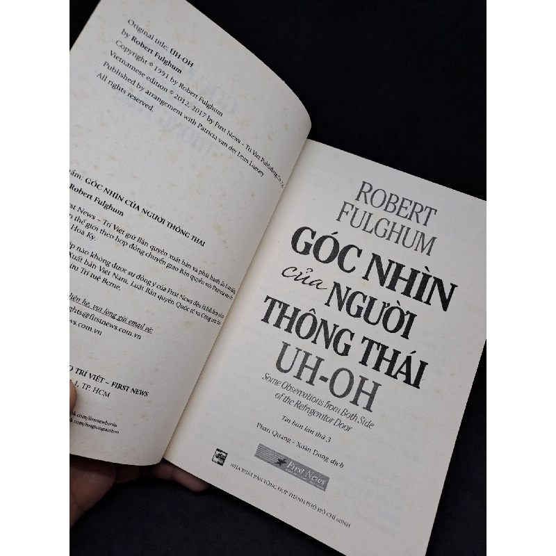 Góc nhìn của người thông thái Robert Fulghum 2019 mới 80% bị ố HCM1808 911874