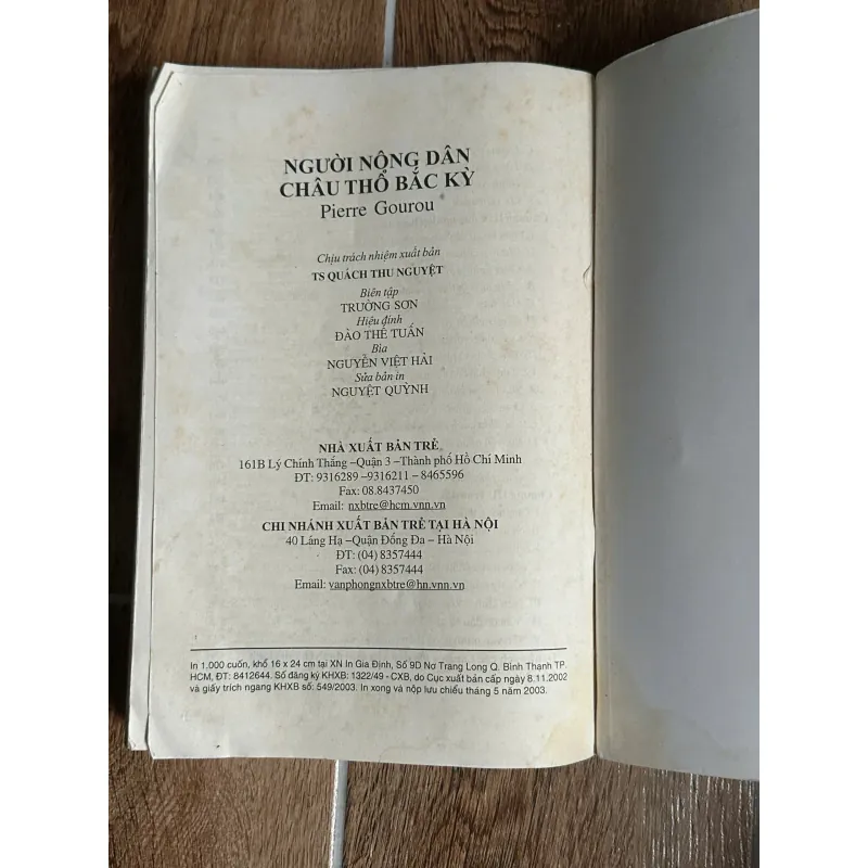 Người Nông Dân Châu Thổ Bắc Kỳ - Pierre Gourou (bản in 2003) 740018