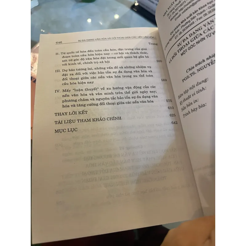 SỰ ĐA DẠNG VĂN HOÁ VÀ ĐỐI THOẠI GIỮA CÁC NỀN VĂN HOÁ MỘT GÓC NHÌN TỪ VIỆT NAM  1027581