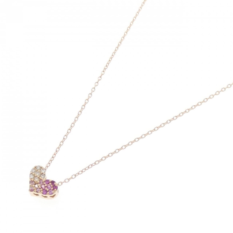 K10PG Heart Sapphire Necklace - Hàng hiệu Authentic 862328