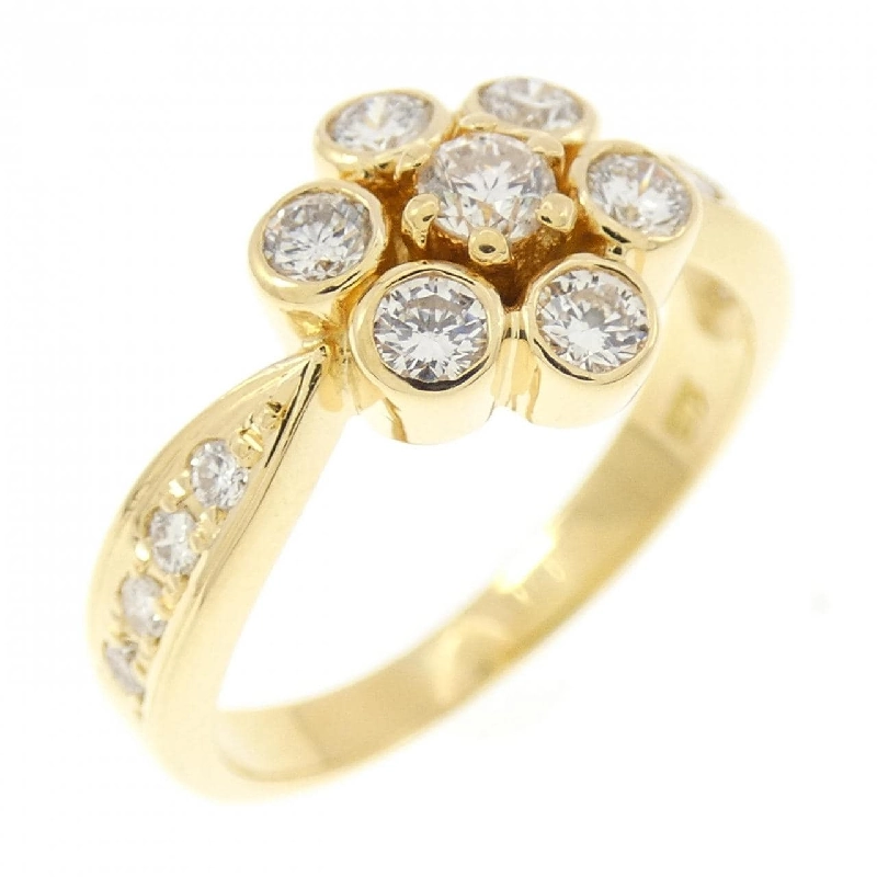 Nhẫn kim cương hoa K18YG 0.48CT 670910