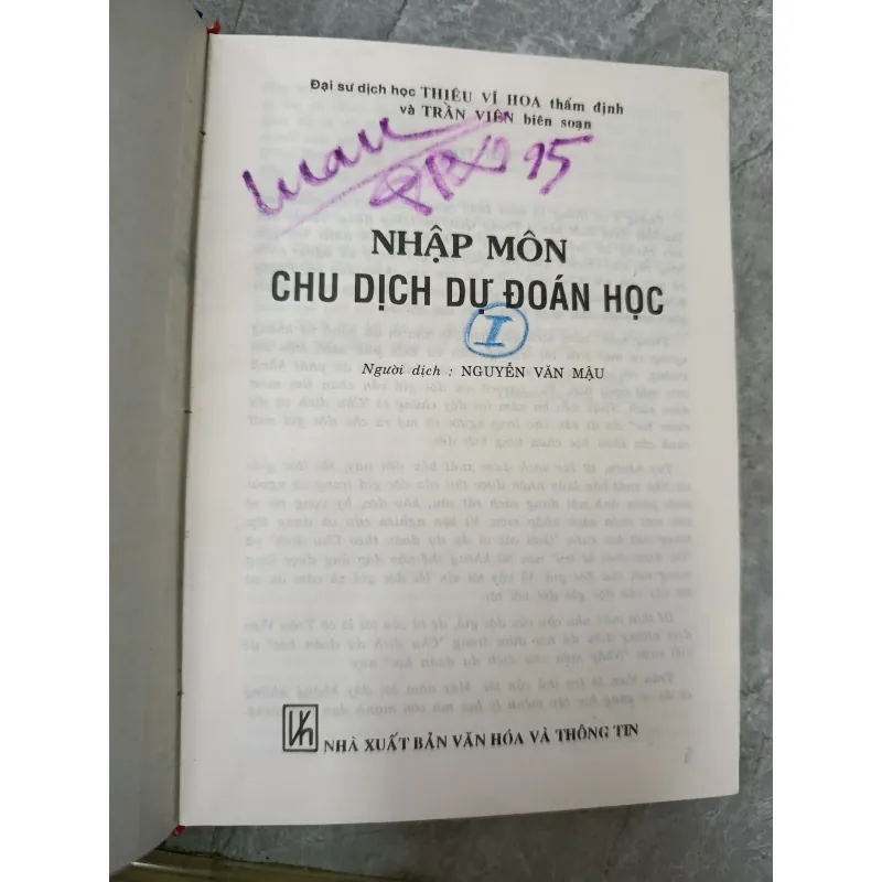NHẬP MÔN CHU DỊCH DỰ ĐOÁN HỌC 571338