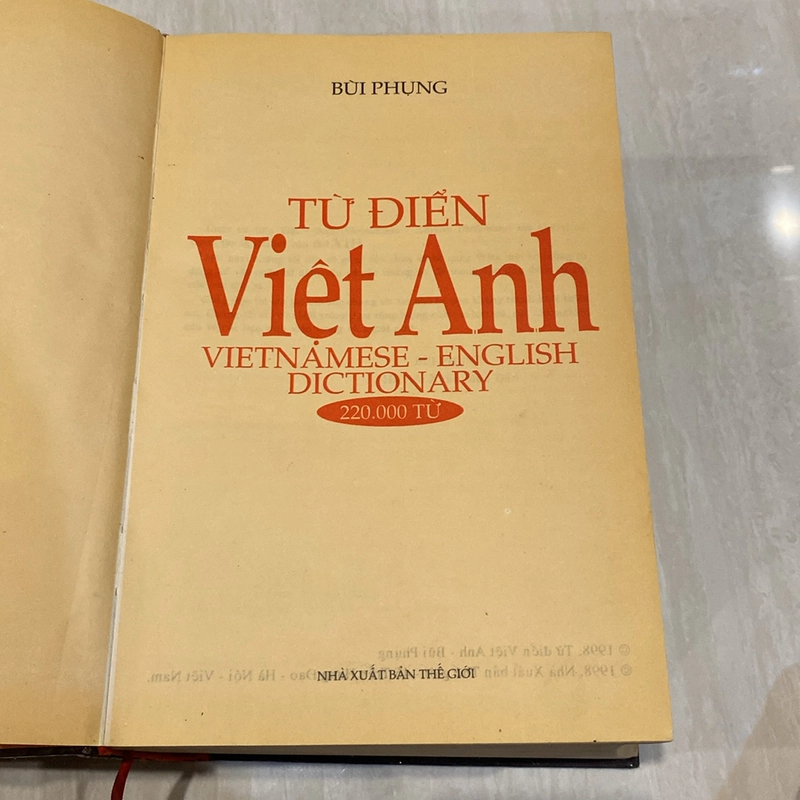 TỪ ĐIỂN VIỆT - ANH, 220.000 TỪ, BÌA CỨNG, XUẤT BẢN 1998 525327