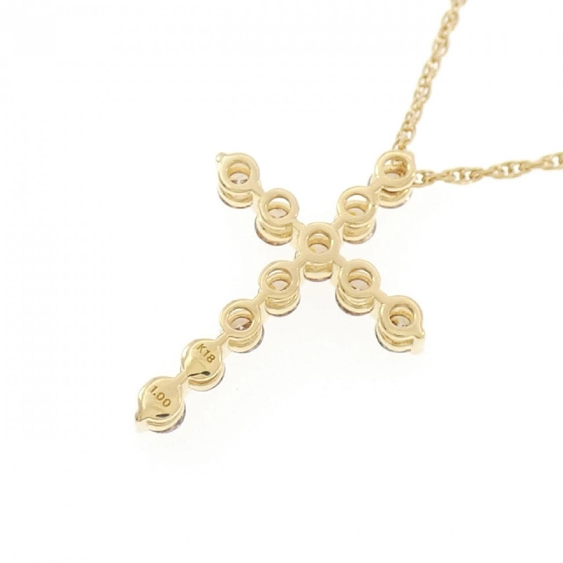 K18YG Dây chuyền kim cương chéo 1.00CT - Hàng hiệu Chính hãng 857834