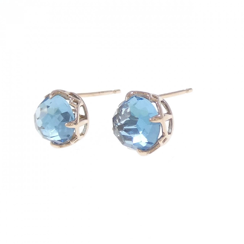 K10PG Blue Topaz Bông tai - Hàng hiệu Chính hãng 865109