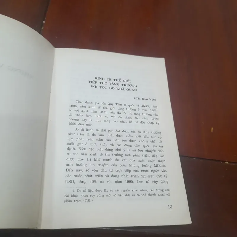 KINH TẾ THẾ GIỚI 1996, Đặc điểm và Triển vọng 706499