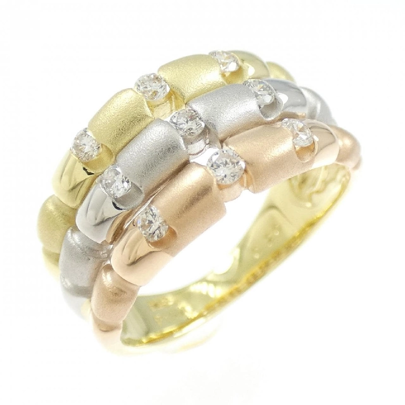 Nhẫn kim cương K18YG/PT900/K18PG 0.20CT 669601