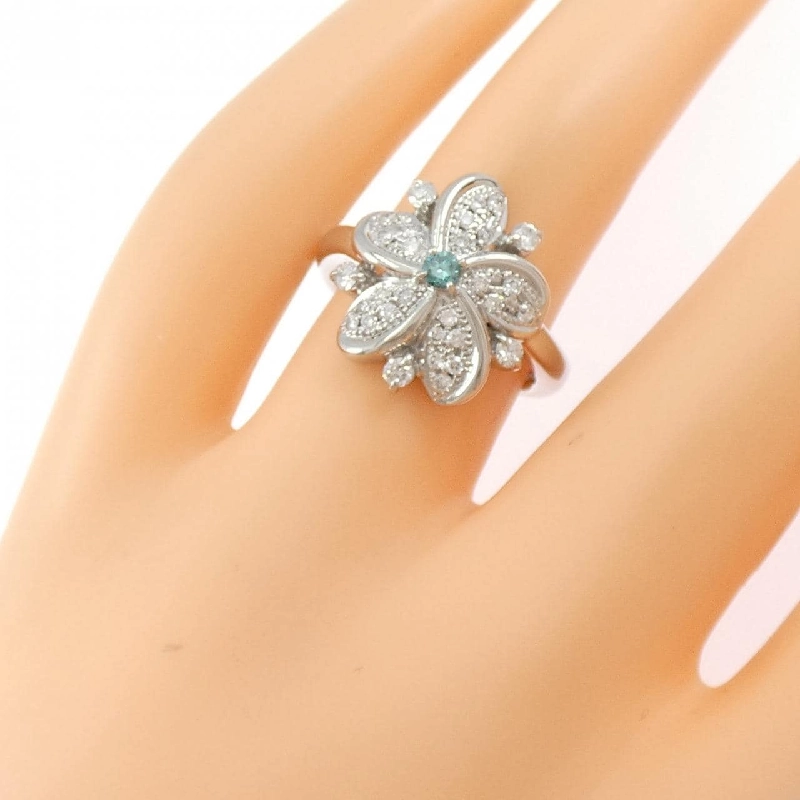 Nhẫn kim cương hoa PT900 0.08CT - Hàng hiệu Authentic 850608