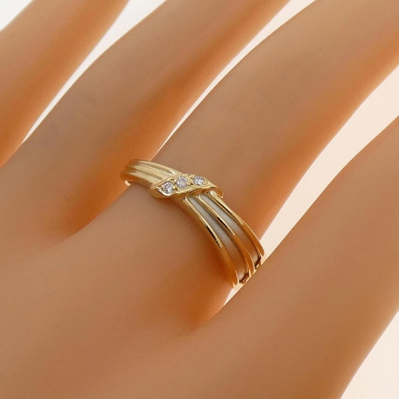 Nhẫn kim cương K18YG/PT900 0.04CT 666620