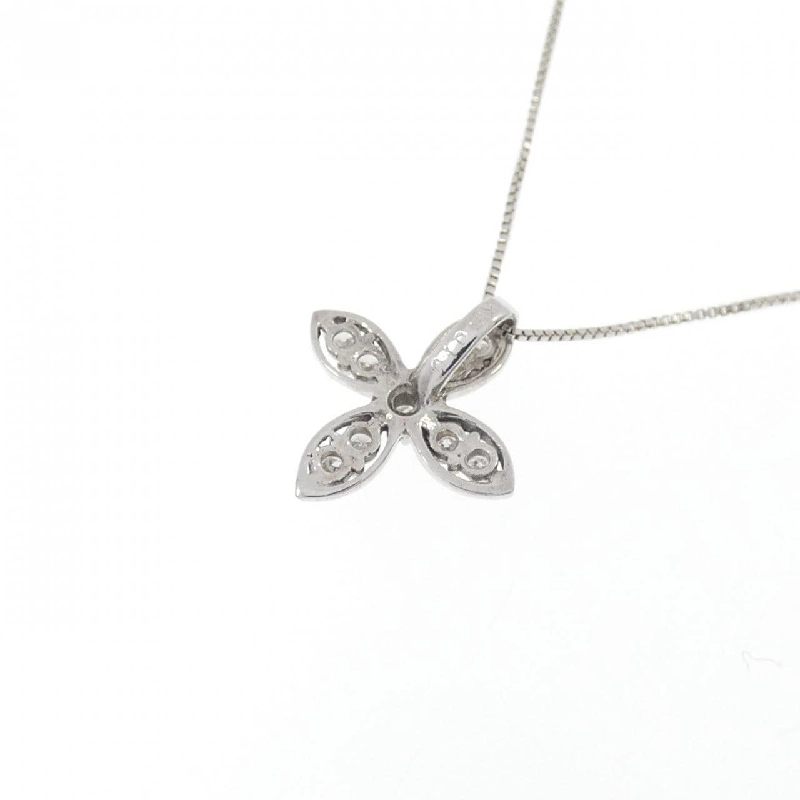 K18WG/750WG Hoa Tai Kim Cương Dây Chuyền 0.10CT - Hàng hiệu Chính hãng 860568