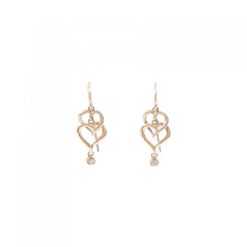 K10PG Bông tai hình trái tim kim cương - Hàng hiệu Chính hãng 868879