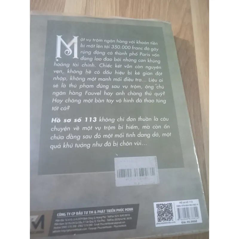 Sách Tiểu thuyết Hồ Sơ 113 - Emile Gaboriau mới 90% 783342