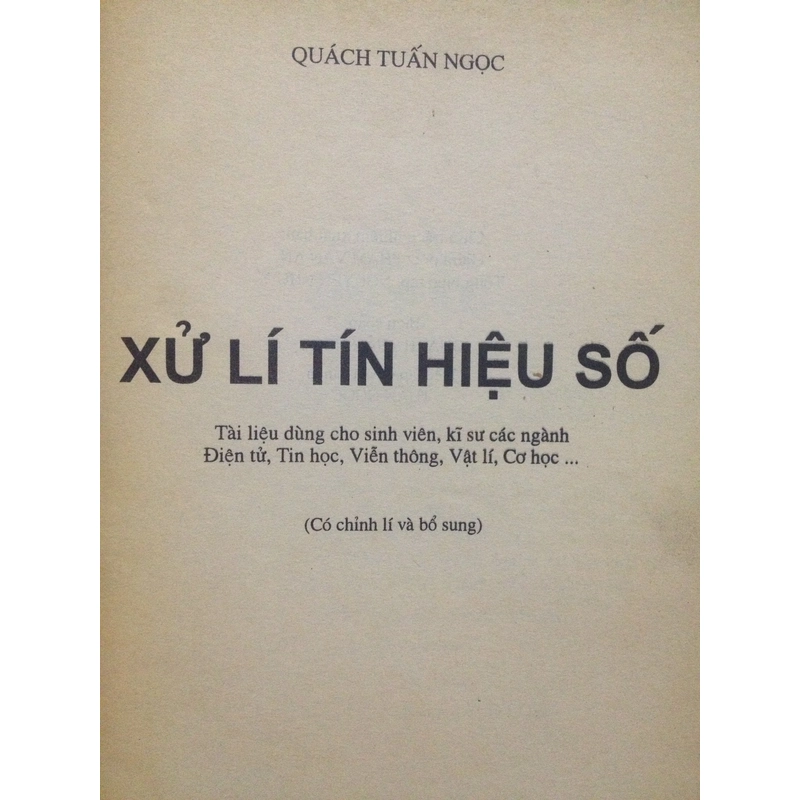 XỬ LÍ TÍN HIỆU SỐ 495346