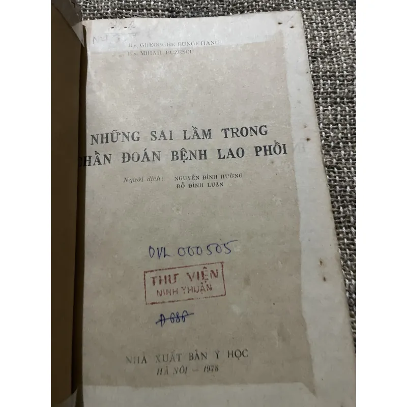 Những sai lâm chẩn đoán bệnh lao phổi - B.s. GHEORGHE BUNGETIANU - B.s. MIHAIL BUZESCU 1022807