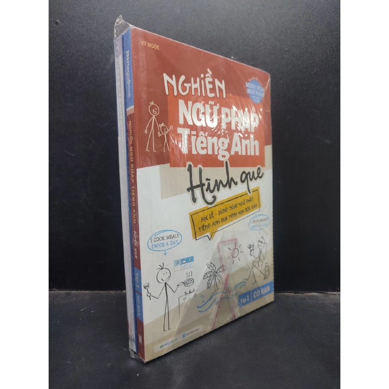 Combo Nghiền Ngữ Pháp Tiếng Anh Hình Que (2 cuốn: Cơ Bản và Nâng Cao) mới 100% HCM2404 giáo dục 914190