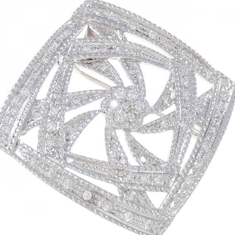 K18WG Kim cương Brooch 0.70CT - Hàng hiệu Chính hãng 872053