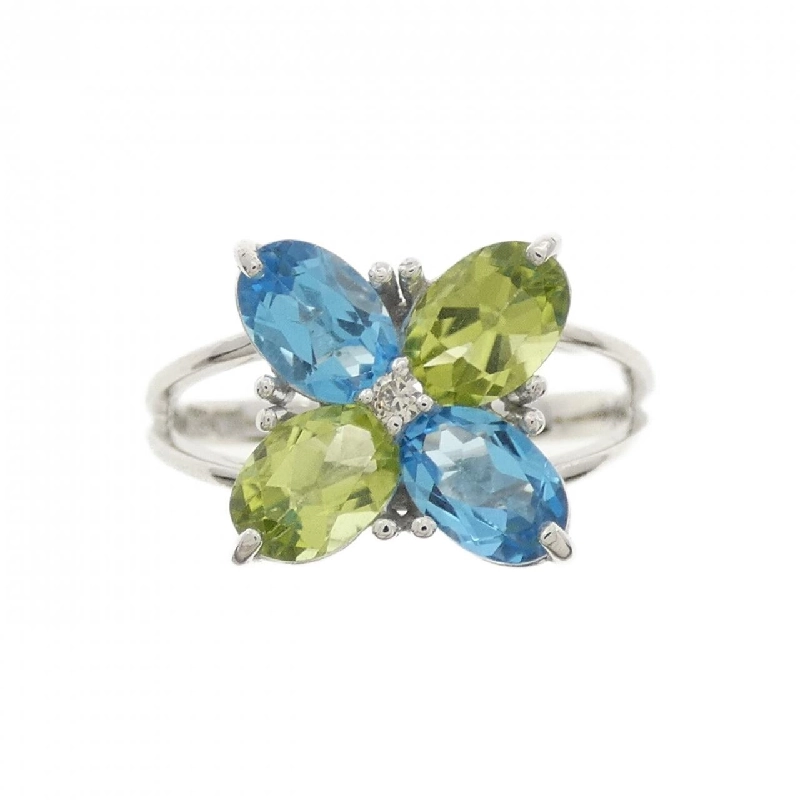 Nhẫn đá màu K14WG 670091