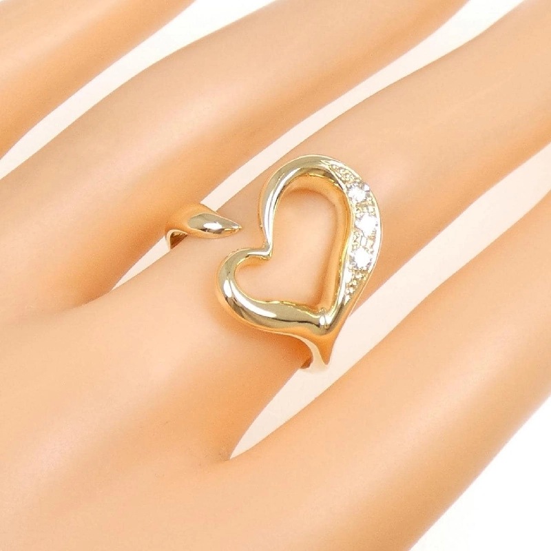 Nhẫn kim cương hình trái tim K18YG - Hàng hiệu Authentic 853726