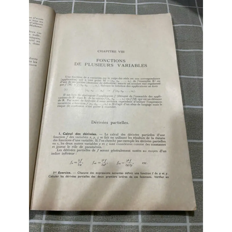 SÁCH TOÁN TIẾNG PHÁP EXERCICES D'ANALYSE 1-2, SÁCH KHỔ LỚN 556899