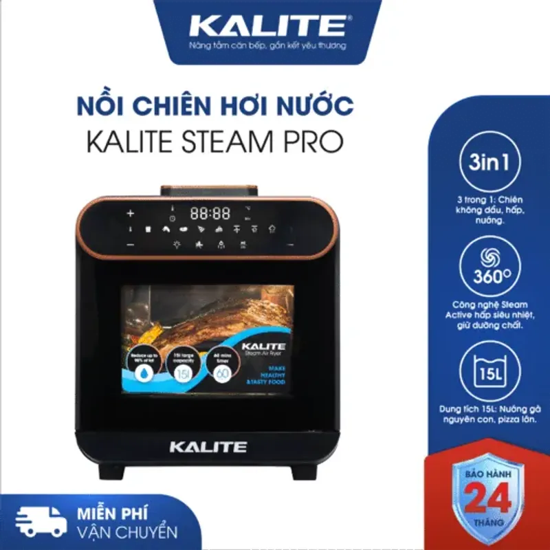 Nồi chiên hơi nước cao cấp Kalite Steam Pro – Dung tích siêu lớn 15L 674650