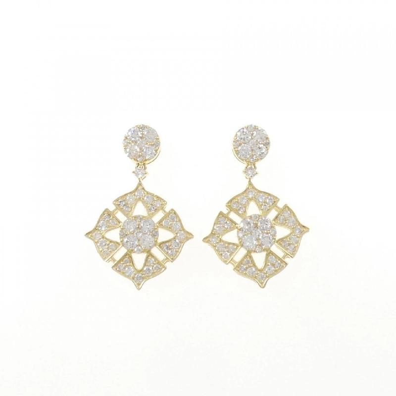 K18YG Bông tai kim cương 1.12CT - Hàng hiệu Chính hãng 869789